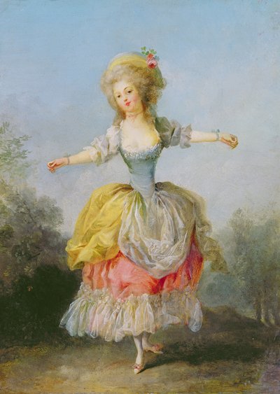 Tänzerin im Louis XVI Kostüm von Jean Frederic Schall